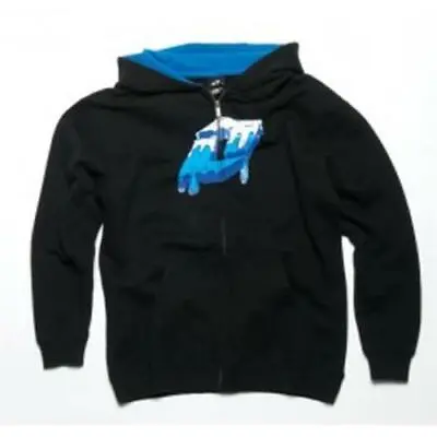 One Industries YOUTH Slimer Zip Up Hoodie Black/Blue MX ATV Off Road Motocross • $19.95