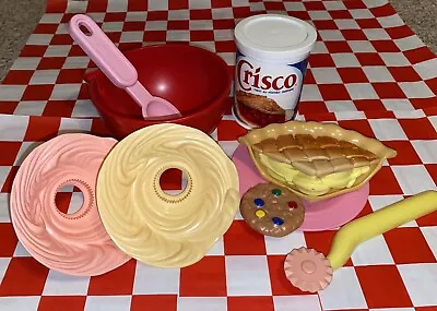 Vintage FISHER PRICE Fun With Play Food Baking Mixing Bowl Pie Cookie Crisco • $34.99
