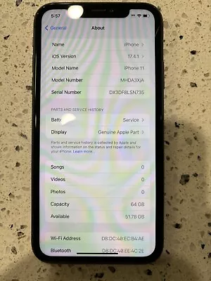 Apple IPhone 11 - 64GB - Black (Unlocked) MHDA3X/A • $81