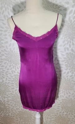 NWT Michelle Jonas Travelwear Women’s Small S Short Lace Slip Dress Purple Pink • $44.99