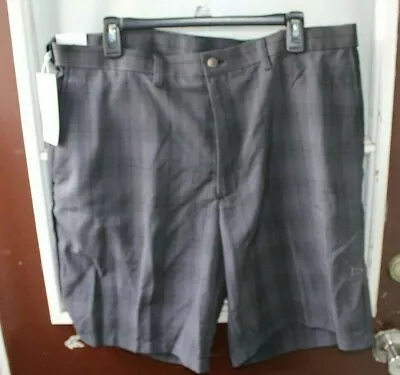 New Haggar Shorts Mens Size 38 Gray No Iron Moisture Wick 9.5  Inseam  IIII ^ • $19.99