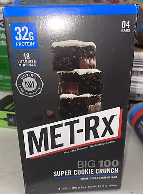 Met-Rx Big 100 Super Cookie Crunch 3.5oz 4 Bars EXP 06/2024 • $12.99