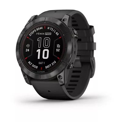 Garmin Fenix 7X Pro Sapphire Solar Smartwatch - Carbon Gray DLC Titanium/Black B • $1599.95