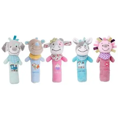 New Baby Animal Shaped Hand Bell Rattles Plush Soft Toy Newborn Kids Toys LC • £4.90