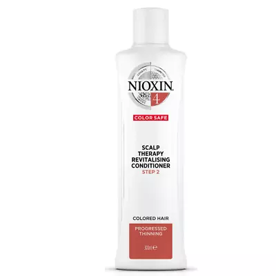 Nioxin System 4 Scalp Conditioner For Coloured Hair & Progressed Thinning 300ml • $46.55