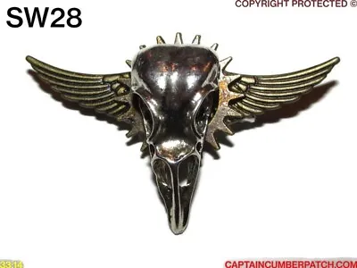 Steampunk Brooch Badge Pin Cog Flying Bronze Wings Bird Skull Plague Mask #SW28 • £4.50