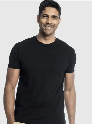 True Classic Mens Crew Or V-Neck Tees/Shirts (2X-LARGE BLACK) • $17.99