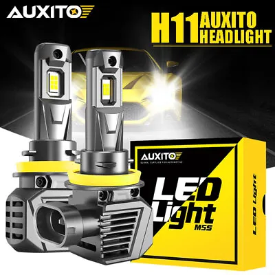AUXITO H11 H8 LED Headlight Kit Globes High Low Beam Bulb 24000LM 6500K White • $56.99