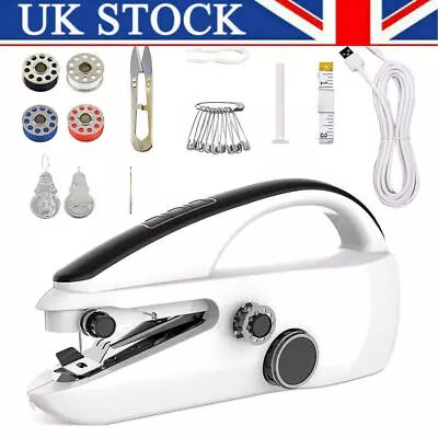 £15.95 • Buy Mini Sewing Machine Handheld Cordless Hand Held Portable Easy Home Stitch Sew