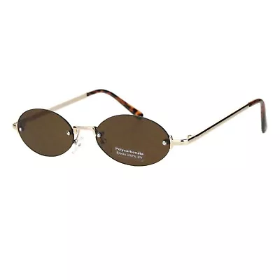 Rimless Oval Shape Sunglasses Unisex Trendy Fashion Metal Frame UV 400 • $11.95
