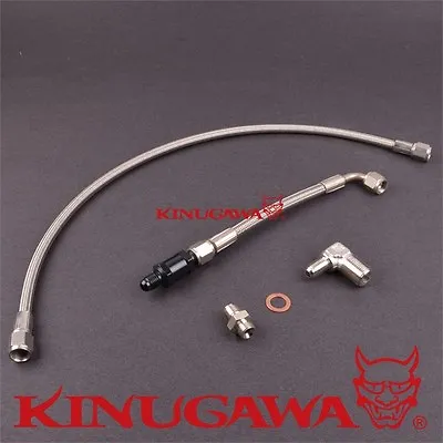 Turbo Oil Feed Line Kit DSM 2G Eclipse EVO 1-3 T25 W/ Oil Filter 400 Holes/cm^ • $34.90