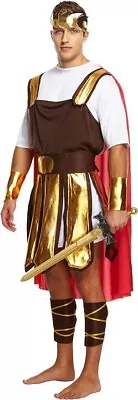 Adult Roman Soldier Mens Fancy Dress Up Stag Do Outfit Costume Gladiator • £10