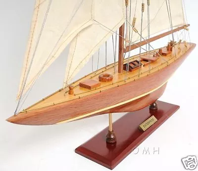 $186.99 • Buy Enterprise 1930 America's Cup Yacht J Class Boat Wooden Model 25  Sailboat New