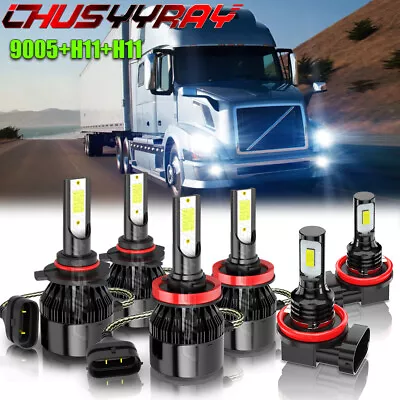 For Volvo VNL VNM 2004-2015 Combo LED Headlight High/Low Beam+Fog Light Bulbs • $29.99