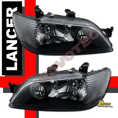 2002-2003 Mitsubishi Lancer LS ES OZ Black Headlights 1 Pair • $139.95