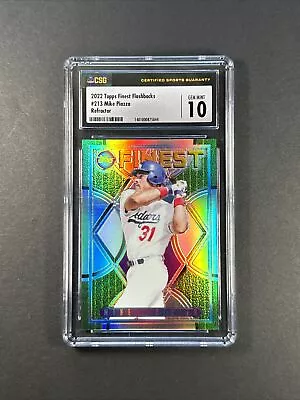 2022 Topps Finest Flashbacks Mike Piazza SP REFRACTOR CSG 10 • $0.99