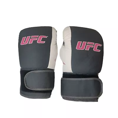 UFC Adult Boxing Gloves Punching Bag Gloves White Gray Unisex Hook & Loop   C1 • $19.50