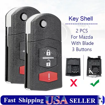 2 Replacement For 2011 2012 2013 2014 2015 Mazda 5 Key Fob Remote Case Shell 3B • $13.89