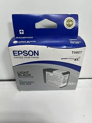 EPXPIRED 2009 Genuine Epson T5807 Light Black Ultra Chrome Ink For Stylus 3800 • $56.98