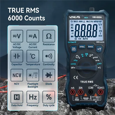 VENLAB VM-600A Digital Multimeter Non-contact Voltage AC/DC Current Duty-cycle • $29.99