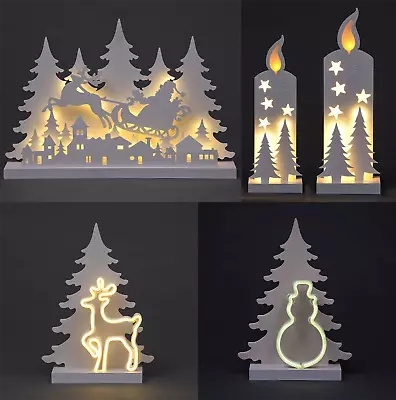 Christmas Pre Lit Silhouette Figurine Lights Nativity Scene Table Decorations • £14.99