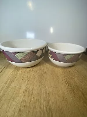 Mikasa Palm Desert By Studio Nova China Mixing Bowls 6  & 7” • $19.95