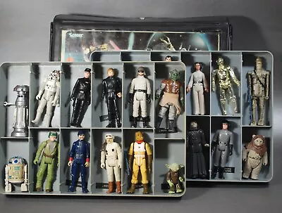 VINTAGE STAR WARS 24 ACTION FIGURES + WEAPONS + COLLECTOR'S CASE KENNER Lot • $249.99