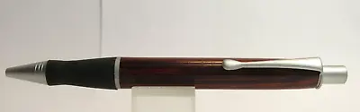 TERZETTI Explorer HEAVY Metal Large Click Top Ballpoint Pen-Rosewood/Pewter Trim • $7.19