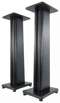 $139.95 • Buy (2) Rockville SS36B Black Wood Grain 36  Speaker Stands Fits DALI SPEKTOR 1 WLNT