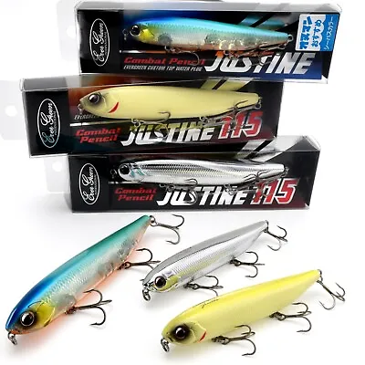 Evergreen Combat Pencil Justine 95/115 Topwater Plug (JDM Version & Colors) • $15.95