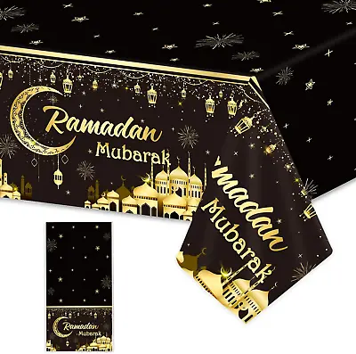 1PC Ramadan Mubarak Tablecloths Eid Mubarak Party Table Decorations Ramadan And • $9.25