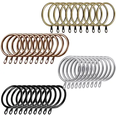 Curtain Rings 40mm Heavy Duty Metal Hanging Rings For Curtains Rods Pole - 10Pcs • £3.99