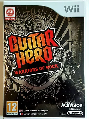 £9.95 • Buy Guitar Hero Warriors Of Rock Nintendo Wii Complete With Manual, VGC