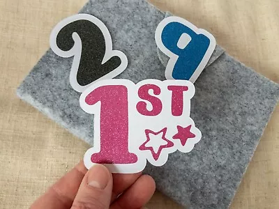 Glitter Birthday Number Stickers Balloon 5cm Stick On Card Making • £1.09