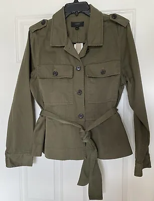 NWT J.Crew Women’s XL Peplum Crop Fatigue Jacket Army Green • $69.99