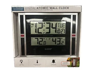 La Crosse Technology Indoor/Outdoor Thermometer & Atomic Clock (513-149) NEW • $29.95