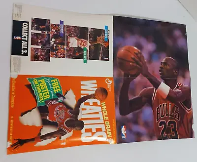 Michael Jordan Wheaties Poster Part B Collectable 1989 Chicago Bulls NBA • $11.40