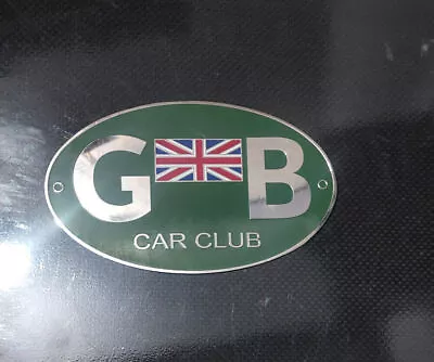 Classic Car Truck Rear Trunk GB Car Club Heavy Brass Enamel Metal Badge Emblem • $126.17