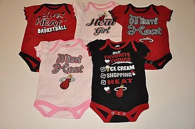 Miami Heat Girls Infant Baby Bodysuit Creeper Romper (0-3M3-6M6-9M12M18M) • $5.99