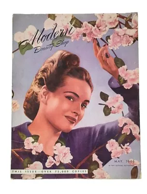 Vintage May 1946 Modern Beauty Shop Magazine Womens Hairstyles Beauty Trends Ads • $59.99