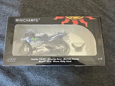 1/12 Minichamps 122143146 Yamaha YZR-M1 MotoGP 2014 Valentino Rossi Philip Is • £149.95