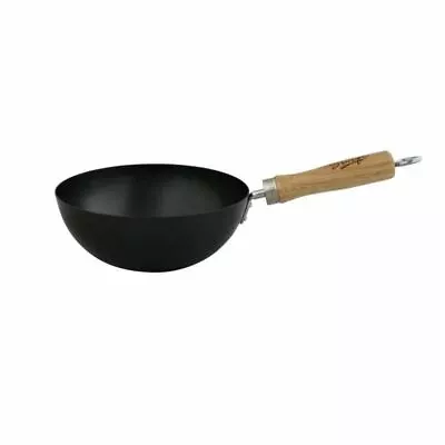 Dexam Small Wok - Carbon Steel Body With Wooden Handle - 8  - 20Cm • £18.69