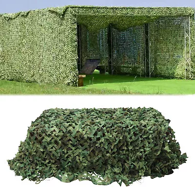 Military Woodland Camouflage Net Blind Sunshade Net For Camping Shooting Hunting • $33.25