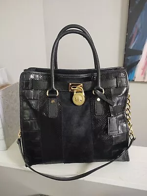 Michael Kors Fur Snake & Croc Embossed Hamilton Satchel Handbag • $59.99