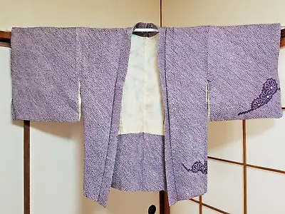 Kimono Haori Nagajuban Japanese Traditional Silk Vintage Retro Handmade • $49.99