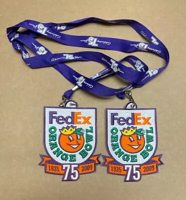 2009 75th Anniversary FedEx Orange Bowl Patch & Lanyard - (2) - Collector's Item • $18.98