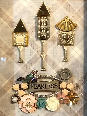 OOAK FEARLESS Timeless Look BIRD HOUSES Shadow Box Art Shelf Sitter Or Hang • $20