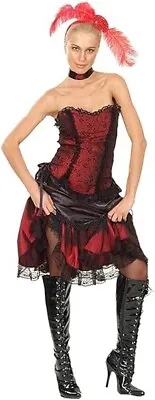 Sexy Burlesque Saloon Girl Fancy Dress Dress Up Outfit 16-18 Plus Size • £19.99