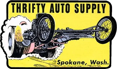 Thrifty Auto Supply Vintage Classic Window Sticker Decal NHRA Rat Rod Street Rod • $2.99