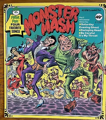 Vintage 1966 Monster Mash 45 Rpm Vinyl Record Peter Pan In Original Sleeve • $14.95